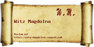 Witz Magdolna névjegykártya